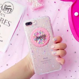 New iPhone 7 Case Pink glitter cupcake sprinkles